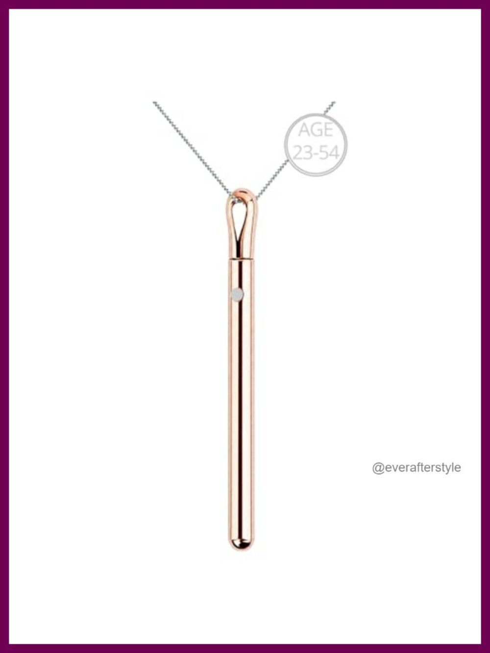 Rose Gold Long Pendant Necklace for Women Stainless Steel